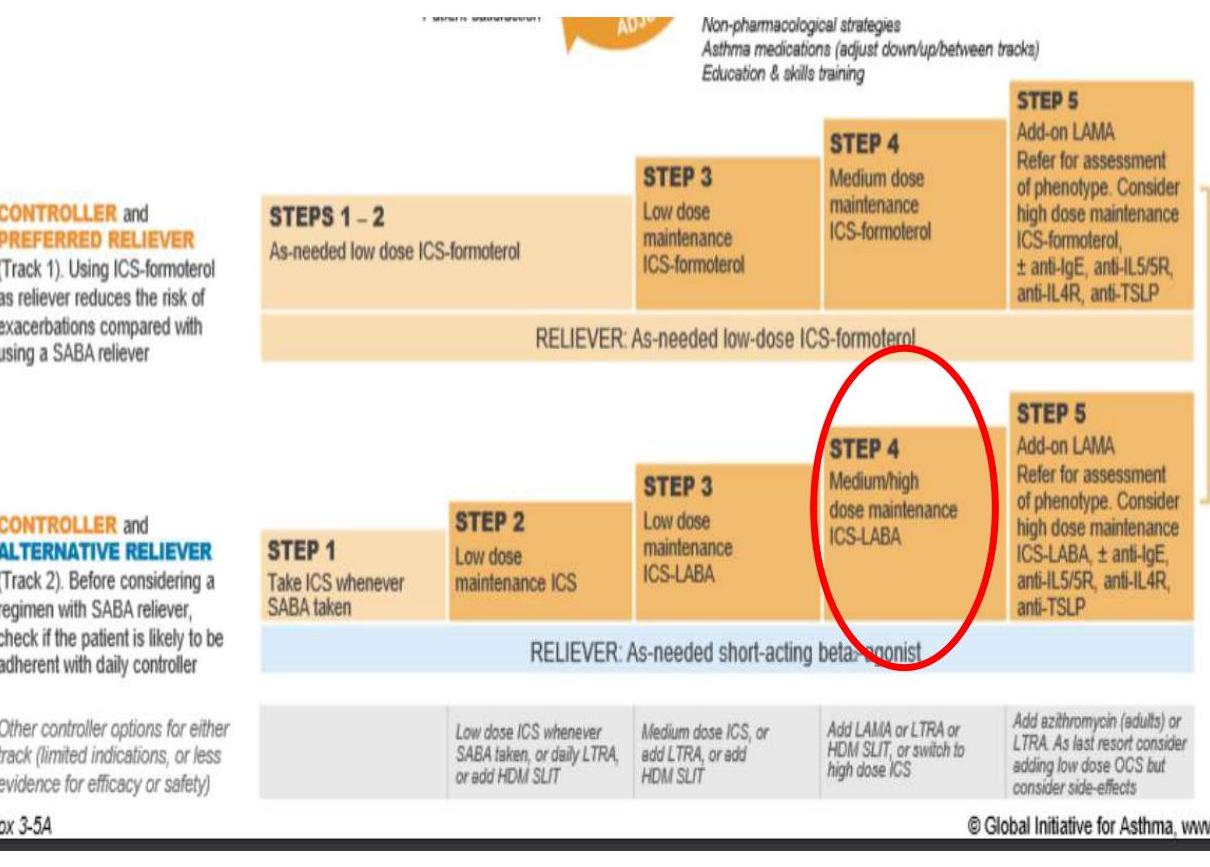 Association fixe Corticoïdes - BDLA
