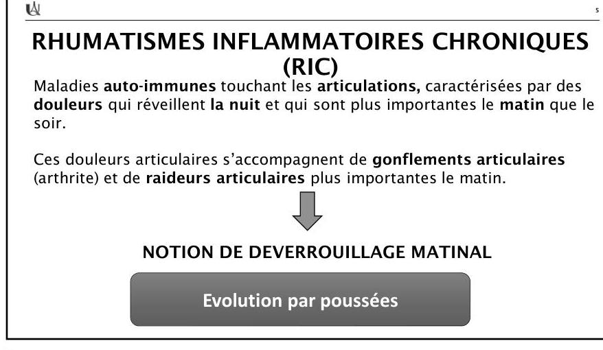 Rhumatismes inflammatoires chroniques